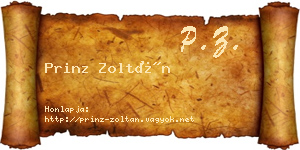 Prinz Zoltán névjegykártya